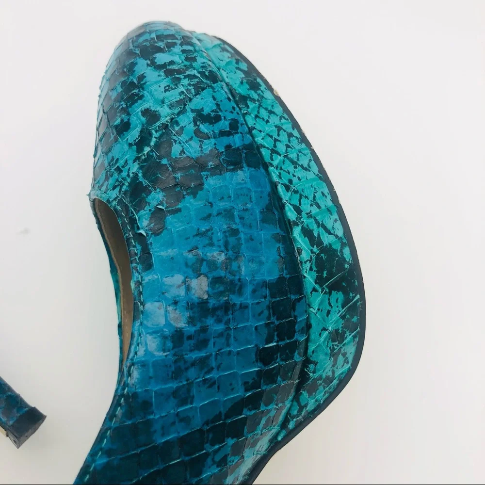 WITTNER Atwell SNAKESKIN leather Stiletto Heel Shoes | Size : 41  ~ NEW - Picture 5 of 15